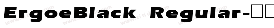 ErgoeBlack Regular字体转换